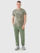 Spodnie męskie - 4F Spodnie casual męskie - khaki 3XL - miniaturka - grafika 1
