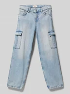 Spodnie i spodenki dla dziewczynek - Jeansy o kroju straight fit z czystej bawełny model ‘HARMONY’ - miniaturka - grafika 1
