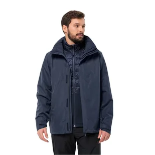 Męska kurtka 3w1 Jack Wolfskin LUNTAL 3IN1 JKT M night blue - M - Kurtki męskie - miniaturka - grafika 1