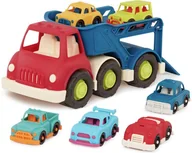 Chodziki - Zabawkowa laweta ciężarówka z 6 autkami Happy Cruisers B.Toys - miniaturka - grafika 1