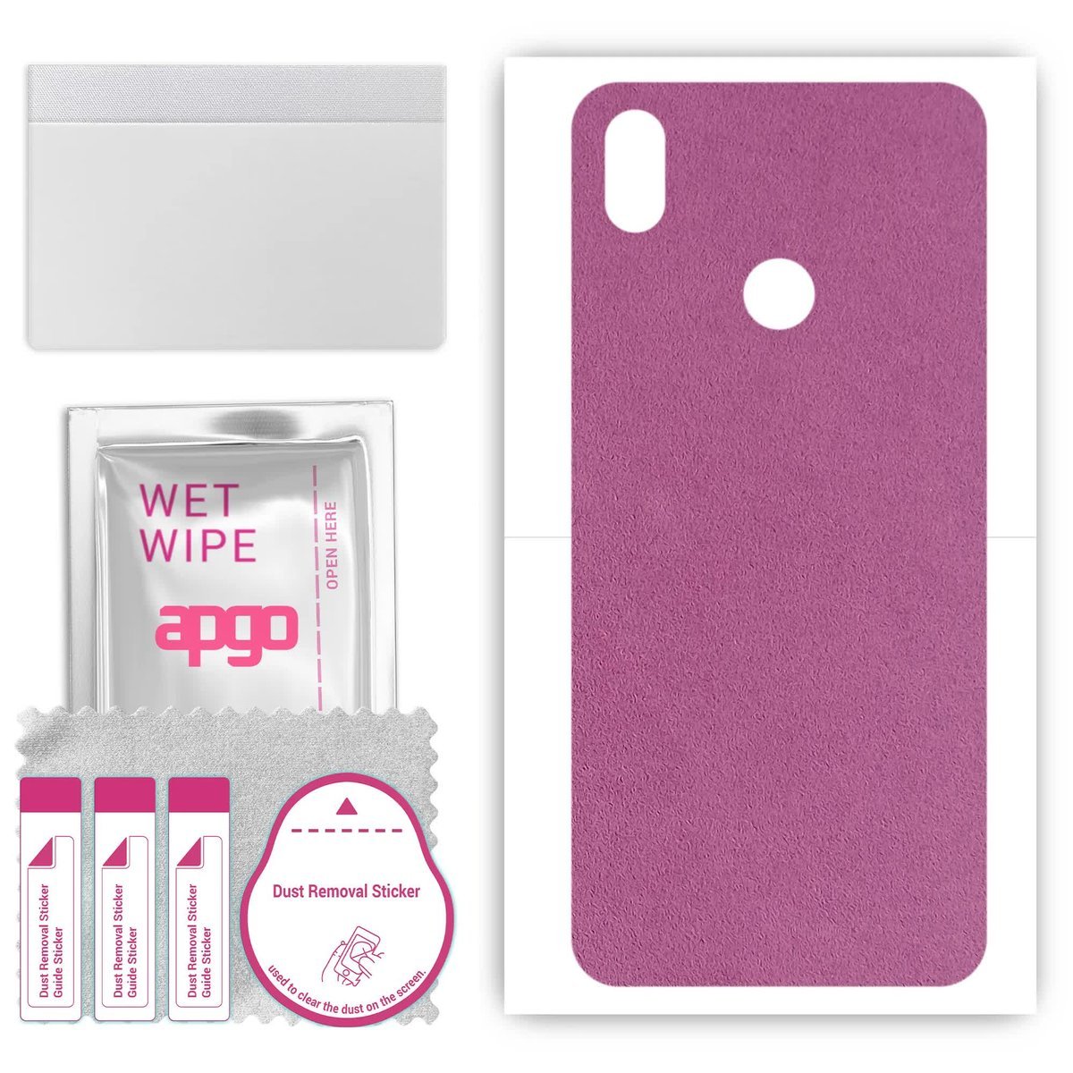 Folia naklejka skórka strukturalna na TYŁ Zamsz do HTC Wildfire E1 plus - Zamsz Fioletowy - apgo SKINS