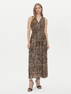 ONLY Sukienka koktajlowa Elema 15227247 Brązowy Regular Fit - Sukienki - miniaturka - grafika 1