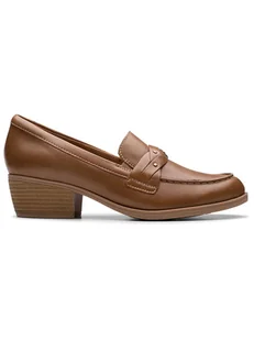 Clarks Skórzane mokasyny "Charlten Echo" w kolorze jasnobrązowym - Mokasyny damskie - miniaturka - grafika 1