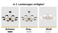 Oprawy, klosze i abażury - Lampa sufitowa LED 9013D-8-W Biała z pilotem Regulacja barwy światła Akrylowy klosz A+ Lampa do salonu LED - miniaturka - grafika 1