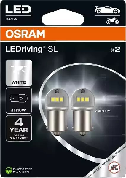 OSRAM ŻARÓWKA LEDRIVING SL R10W PRZEZROCZYSTE LED BRAK ECE 2SZT. BLISTER EKO