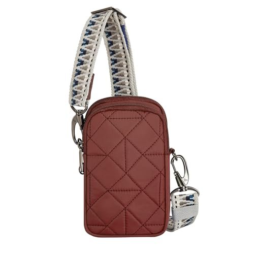 Travelon Unisex's Boho Anti-Theft 2 przegrody na telefon crossbody, papryka, Paprika