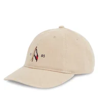Czapki męskie - Czapka z daszkiem Tommy Hilfiger Seasonal Flag Wash 6 Panel Cap AM0AM13348 Beżowy - miniaturka - grafika 1