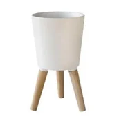 Donice - Donica polirezynowa biała 35 x 35 x 56 cm - miniaturka - grafika 1