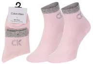 Skarpetki damskie - CALVIN KLEIN SKARPETY SKARPETKI 1 PARA PINK 701218782 004 - Rozmiar: 37-41 - miniaturka - grafika 1