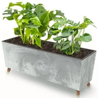 Donice - Skrzynka balkonowa nóżki wkład 77x30cm beton - miniaturka - grafika 1
