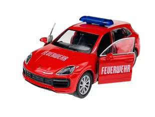 Welly Porsche Cayenne 3 Turbo Straż Pożarna 1:34 Samochów Nowy Metalowy Model - Samochody i pojazdy dla dzieci - miniaturka - grafika 1