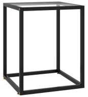 Ławy i stoliki kawowe - Szklany Stolik Czarny Kawowy W Stylu Loft A3-M74 - miniaturka - grafika 1