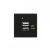 Żarówki LED - Maclean Gniazdo USB x2 z ładowarką pasuje do szklanych ramek MCE728B Czarne - miniaturka - grafika 1