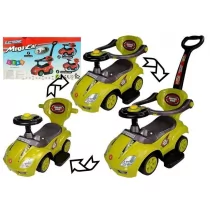 Mega Car Jeździk z Pchaczem 3w1 Żółty - Jeździki dla dzieci - miniaturka - grafika 1