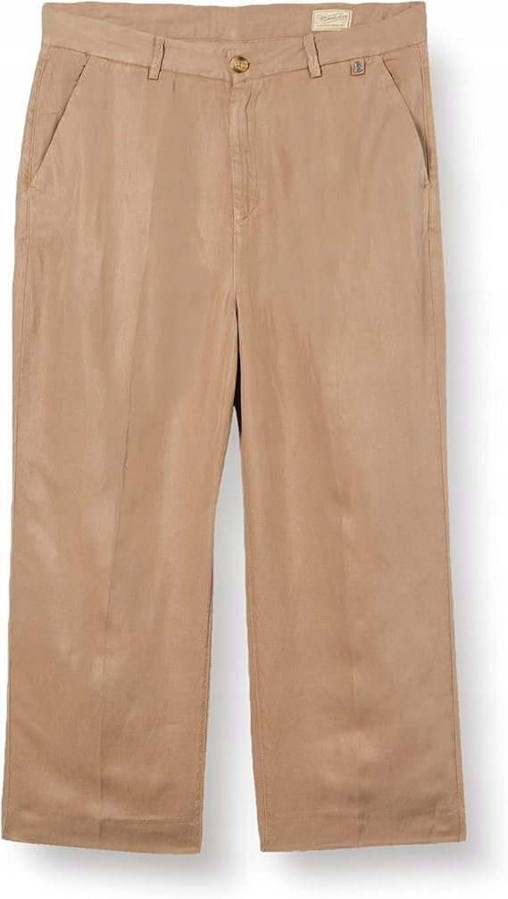 HERRLICHER CASUAL BEŻOWE SPODNIE CHINOS Z LENEM NA LATO 31 17BA