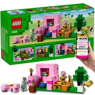 Klocki - PREZENT MARZEŃ Dla Fana Minecrafta LEGO (21268) Dom prosiaczka – Kreatywny zestaw z mobami i akcesoriami + EBOOK-3 - miniaturka - grafika 1