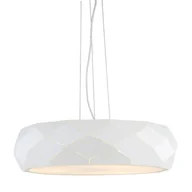 Lampy sufitowe - Light Prestige LAMPA wisząca REUS LP-8069/1P WH geometryczna OPRAWA okrągła zwis metalowy biały LP-8069/1P WH - miniaturka - grafika 1