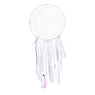 Wyposażenie pokoiku dziecięcego - Łapacz snów, Różowy Pyłek, 16x34 cm - miniaturka - grafika 1