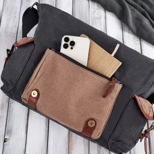 TORBA MĘSKA NA RAMIĘ A4 DO PRACY VEGE PAOLO PERUZZI E-01-MC - Torby na laptopy - miniaturka - grafika 1