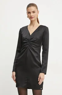 Armani Exchange sukienka kolor czarny mini rozkloszowana XW000037 AF10523 - Sukienki - miniaturka - grafika 1
