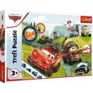 Puzzle - Puzzle 24 el. Maxi Wesołe auta Cars 3 Trefl - miniaturka - grafika 1