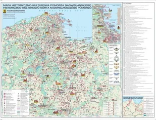 Mapa historyczno-kulturowa Pomorza Nadwiślańskiego 140 x 110 cm - Historia Polski Mapa historyczno-kulturowa Pomorza Nadwiślańskiego 140 x 110 cm - Historia Polski - miniaturka - grafika 1