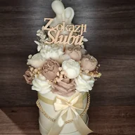 Świece - Flower Box Świece Sojowe Wieczny Bukiet Kwiat Prezent Ślub Wesele Para - miniaturka - grafika 1