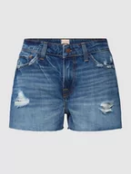 Spodenki damskie - Szorty jeansowe z przetarciami model ‘HOLA’ - miniaturka - grafika 1