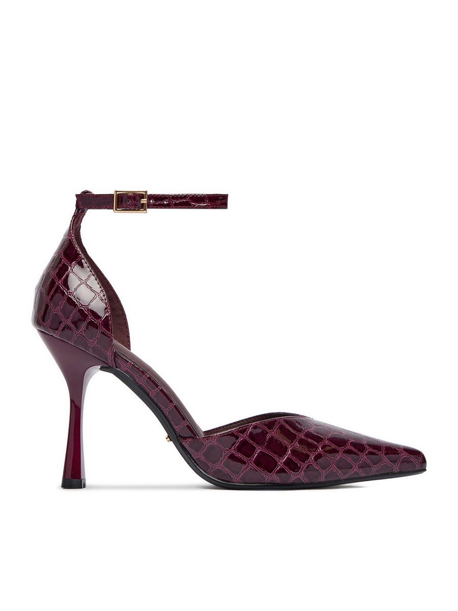 Deezee Szpilki Damskie Bordowy DeeZee-CEO-LS6049-10 Bordowy