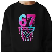 Bluzy dla dziewczynek - BLUZA DZIECIĘCA 67 SIX SEVEN KOSZYKÓWKA DLA CHŁOPCA DZIEWCZYNKI 134-140 - miniaturka - grafika 1