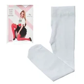 Rajstopy - Rajstopy gładkie 40 DEN mikrofibra Noviti białe - miniaturka - grafika 1