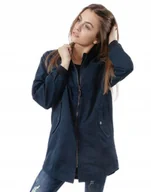 Kurtki damskie - Bomberka Kurtka Damska US Bomber Długa 1724-01 r S - miniaturka - grafika 1