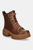 Botki damskie - Sorel workery skórzane ONA AVE BOOT LACE WP damskie kolor brązowy na platformie 2102151242 - miniaturka - grafika 1
