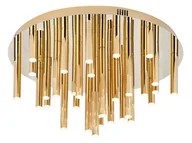 Lampy sufitowe - Maxlight LAMPA sufitowa ORGANIC C0188 metalowa OPRAWA tuby LED 33W 3000K sople złote C0188 - miniaturka - grafika 1