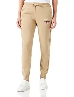 Spodnie damskie - GANT Damskie spodnie dresowe D1. Banner Shield Sweat Pants spodnie rekreacyjne, ciemny khaki, standardowe - grafika 1