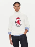 Swetry męskie - Tommy Hilfiger Golf MW0MW41482 Écru Regular Fit - miniaturka - grafika 1