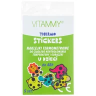 Termometry - VITAMMY THERMO STICKERS 20 x 5 szt Naklejki termometrowe do ciągłego monitorowania gorączki i temperatury u dzieci - zestaw 20 x 5 wzorów - miniaturka - grafika 1