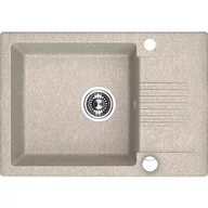 Zlewozmywaki - Laveo Celia - zlewozmywak 1-komorowy z półociekaczem beż SBC 413T - miniaturka - grafika 1