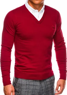 Ombre Sweter męski E120 - czerwony L - Swetry męskie - miniaturka - grafika 1