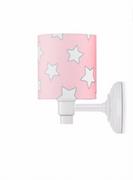 Lampy ścienne - Lamps & Co. Kinkiet z kablem i wtyczką, Pink Stars - miniaturka - grafika 1