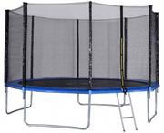 Trampoliny - Tesoro, Trampolina ogrodowa z siatką zewnętrzną, 12 FT/374 cm - miniaturka - grafika 1