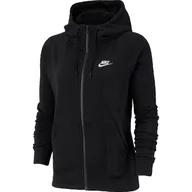 Bluzy sportowe damskie - Bluza Kobieta Nike Nsw Essntl Fz Flc czarny - miniaturka - grafika 1