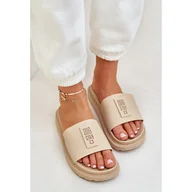 Klapki i japonki damskie - Klapki Damskie Big Star LL274A210 Beżowe beżowy - miniaturka - grafika 1