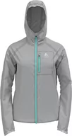 Kurtki damskie - Odlo Damska kurtka do biegania DUAL DRY WATERPROOF, odlo silver grey - polynya - miniaturka - grafika 1
