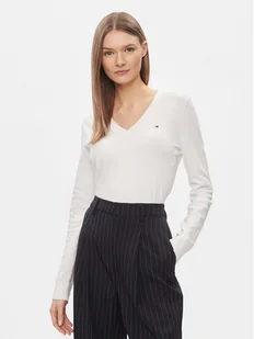 Tommy Hilfiger Sweter WW0WW42049 Biały Regular Fit - Swetry damskie - miniaturka - grafika 1