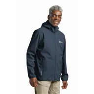 Kurtki męskie - Męska kurtka softshellowa Jack Wolfskin BORNBERG HOODY M midnight sky - M - miniaturka - grafika 1