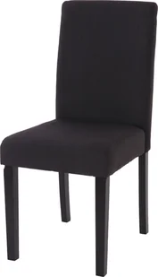 Krzesło do jadalni Littau, krzesło kuchenne, tkanina ~ czarny, ciemne nogi - Krzesła - miniaturka - grafika 1