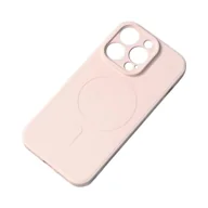 Etui i futerały do telefonów - Silikonowe magnetyczne etui iPhone 13 Pro Silicone Case Magsafe - różowe - miniaturka - grafika 1