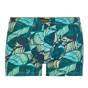 bruno banani Męskie szorty Canopy Retro-Shorts, granatowe/miętowe/jasnoniebieski Print, S, granatowy/miętowy/jasnoniebieski, S - Spodenki damskie - miniaturka - grafika 1
