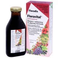 Suplementy naturalne - Floradix Floradix Floralvital żelazo i witaminy w płynnej formule suplement diety 250ml - miniaturka - grafika 1